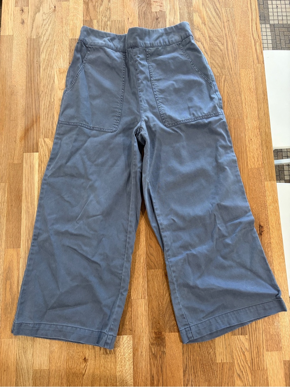 Nicole New York - Wide Leg Casual Pants in Slate Blue